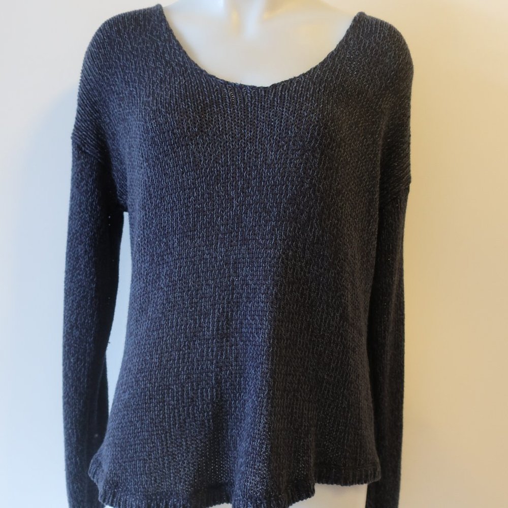 WOMENS RUBY AND JENNA BLACK BLUE HEATHERED BACK CU